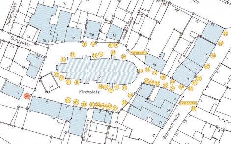 Weihnachtsmarkt 2012 Standeinteilung und Standbezeichnung