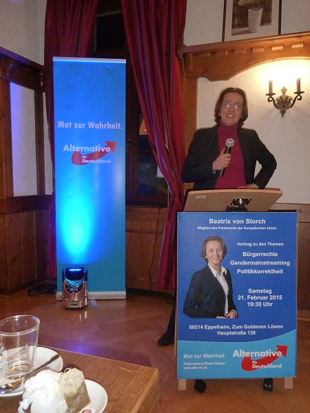 Vortrag von Beatrix von Storch über Gendermainstreaming