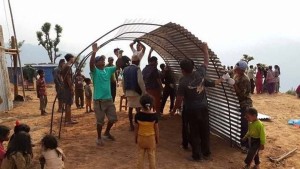 DMG - Aufbau von Notunterkunft