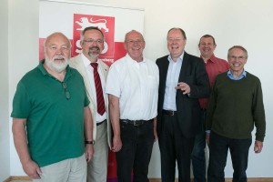 Peer Steinbrück und Lars Castellucci in Nussloch (bei Heidelberg