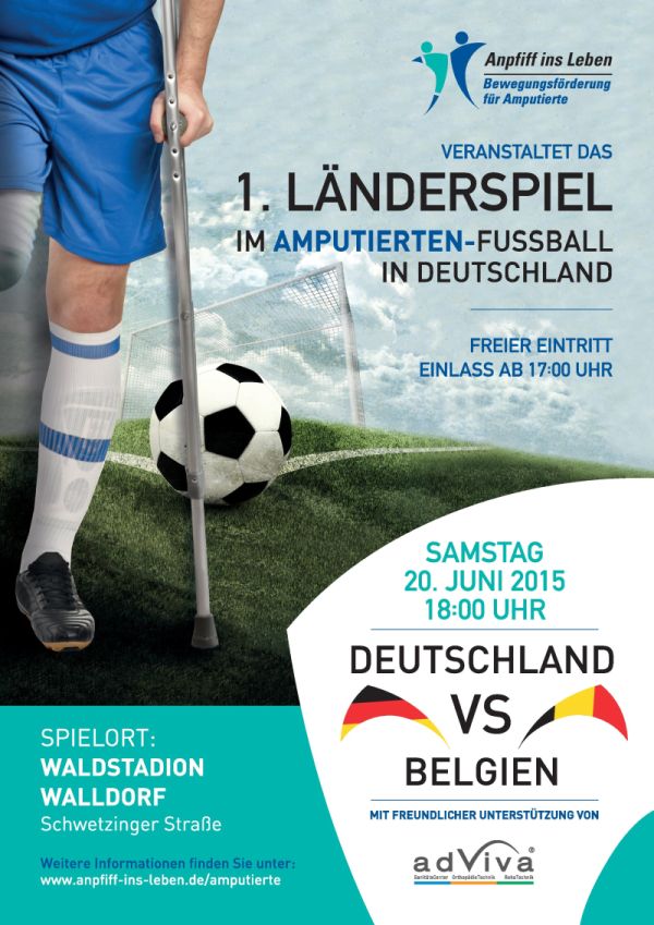 1. Länderspiel Amputierten-Fußball Deutschland vs. Belgien