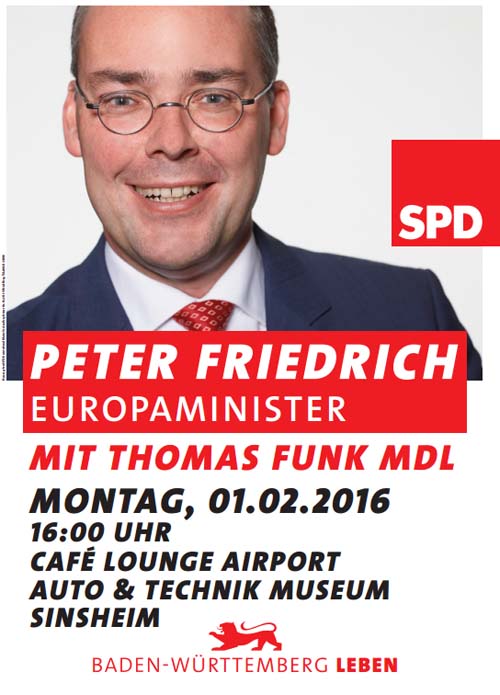 Veranstaltung mit Europaminister Peter Friedrich