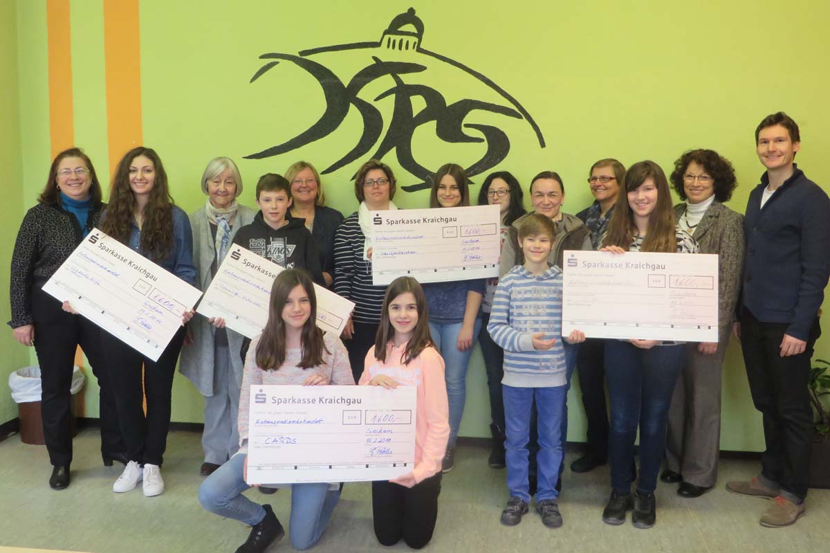 Spendenübergabe an die sozialen Partnerprojekte der Kraichgau-Realschule