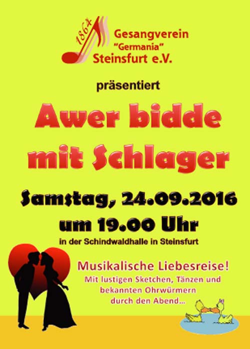 Awer bidde mit Schlager