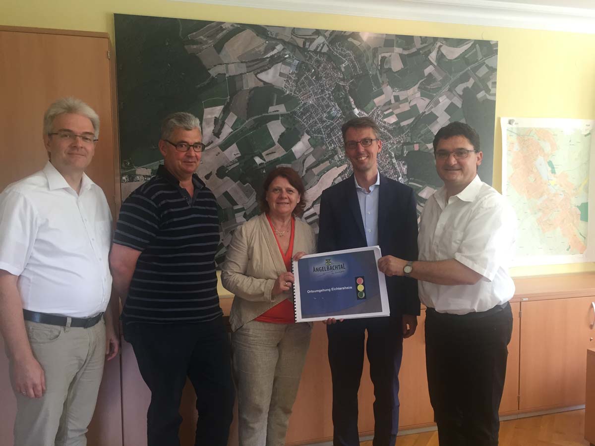 SPD-Politiker Lars Castellucci und Annette Sawade setzen sich für Ortsumgehung Angelbachtal ein