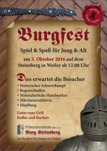 Burgfest Mo 3.10 Förderverein Burg Steinsberg