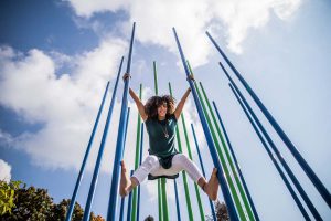 SINSHEIM, GERMANY - OCTOBER 12: Participants are seen in action at the 'Alla Hopp' playground area during the Laureus Sport For Good Summit on October 12, 2016 in Sinsheim, Germany. (Photo by Simon Hofmann/Getty Images For Laureus)
