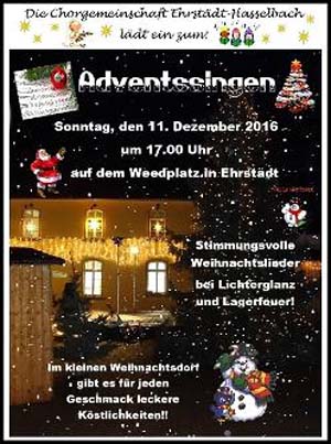 Adventssingen im kleinen Weihnachtsdorf