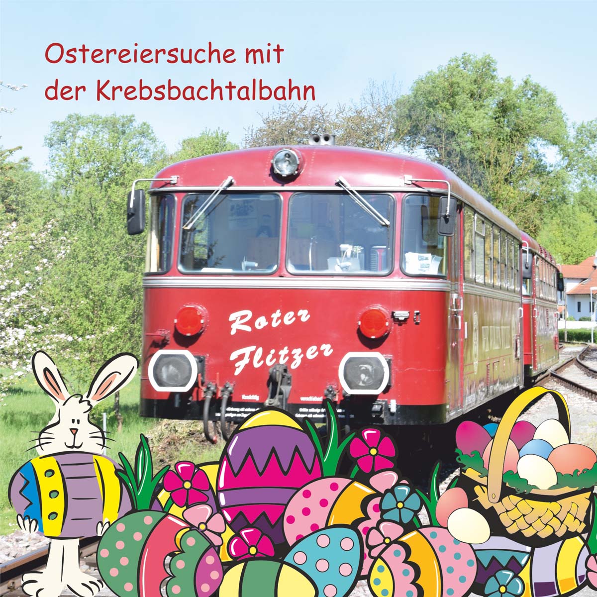 Ostereiersuche auf der Krebsbachtalbahn