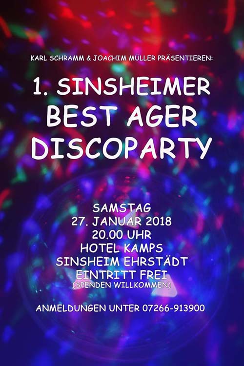 1. Sinsheimer Best Ager Discoparty