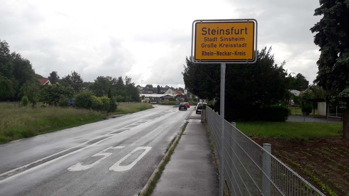 Vollsperrung der B39 zwischen Steinsfurt und Rohrbach