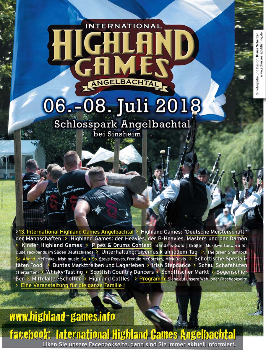 Willkommen bei den Internationalen Highland Games in Angelbachtal