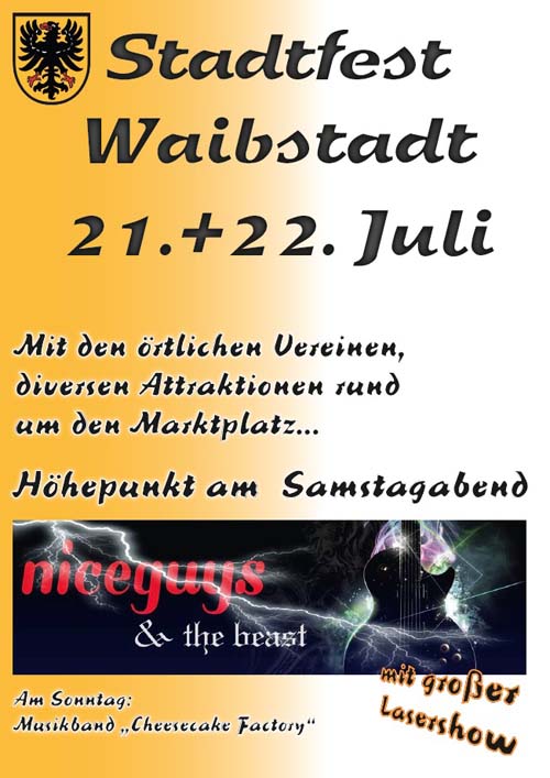 ​​Grußwort zum Waibstadter Stadtfest am 21./22.07.2018