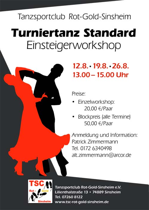 Turniertanz Standard Einsteigerworkshop