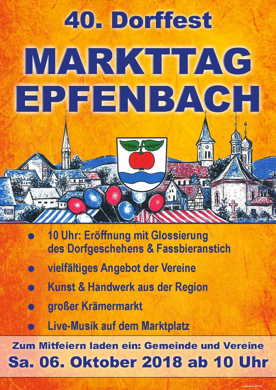 40. Dorffest Markttag Epfenbach