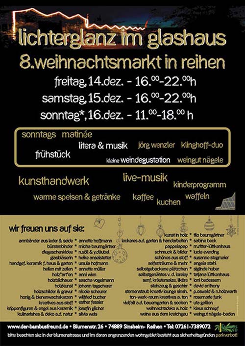 Lichterglanz im Glashaus