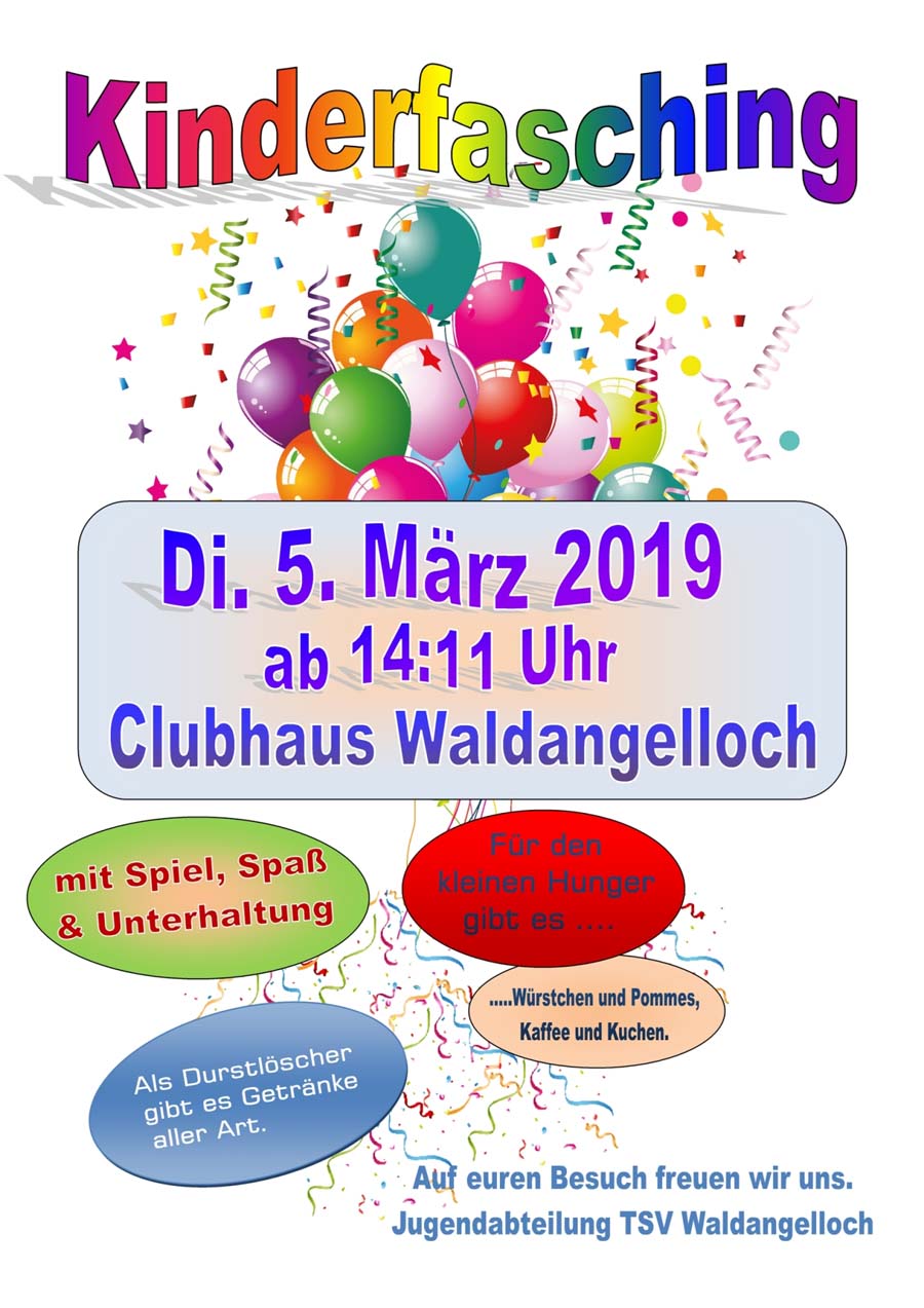 Flyer Kinderfasching 2019