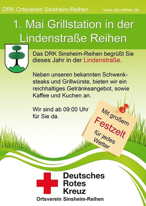 1. Mai Grillstation Reihen