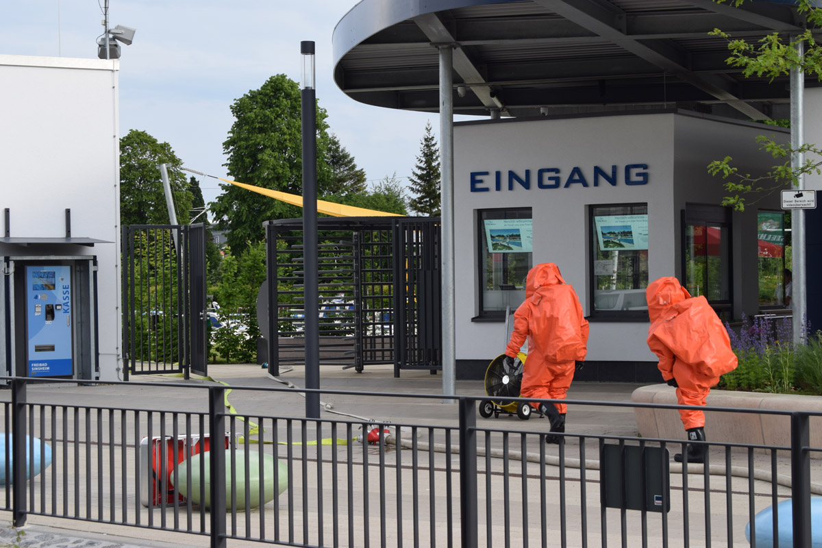 Großeinsatz im Sinsheimer Freibad