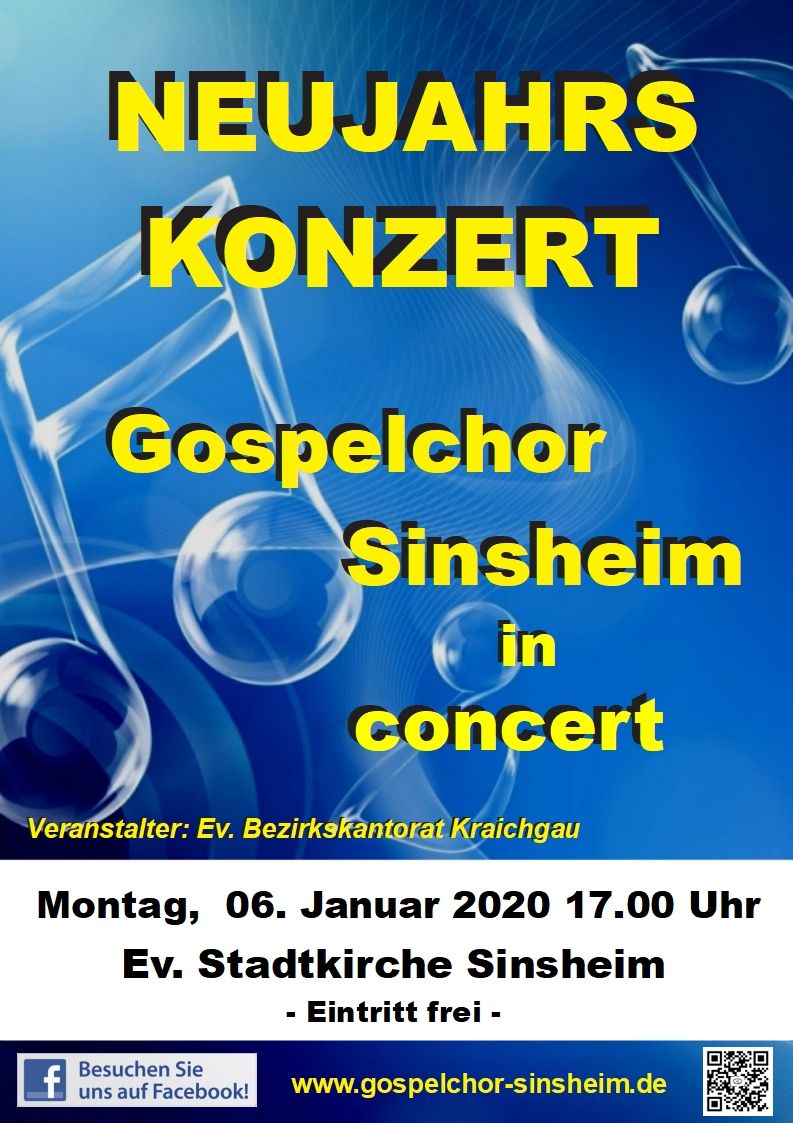 Neujahrskonzert des Gospelchor Sinsheim