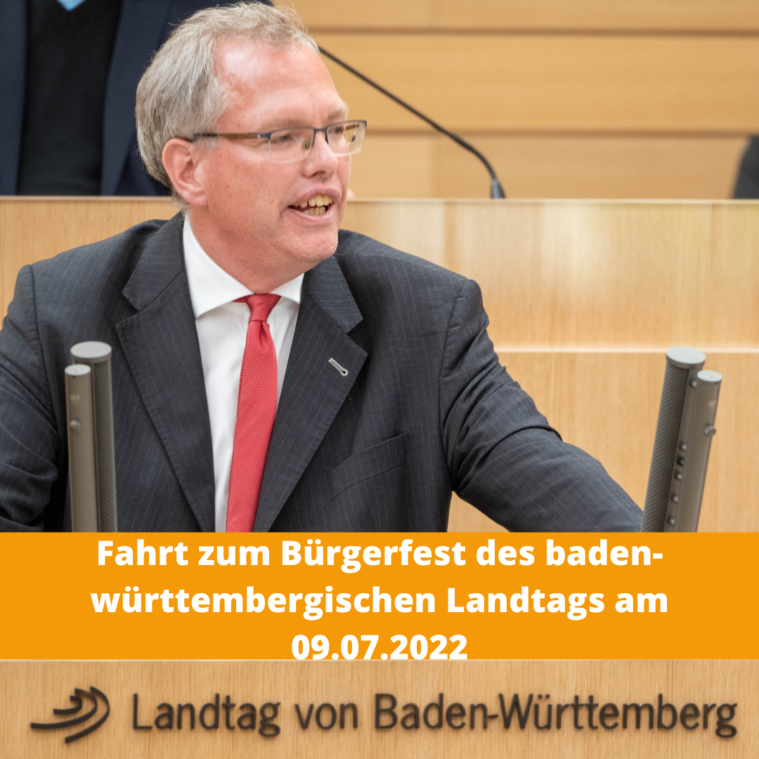 Dr. Albrecht Schütte (CDU) bietet Fahrt zum Bürgerfest des Landtages an