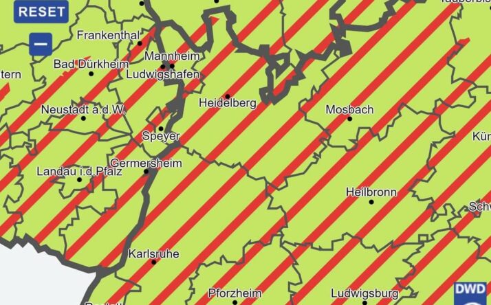 Deutscher Wetterdienst: Warnung vor schwerem Gewitter 
