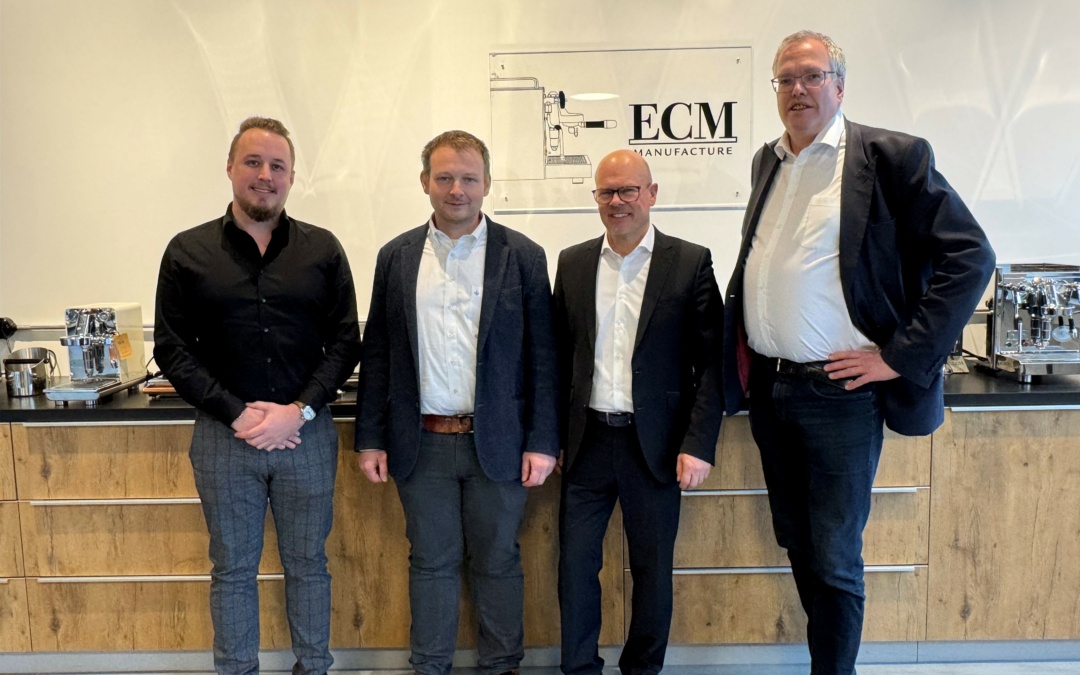 Dr. Albrecht Schütte MdL besuchte ECM Espresso Coffee Machines Manufacture in Bammental