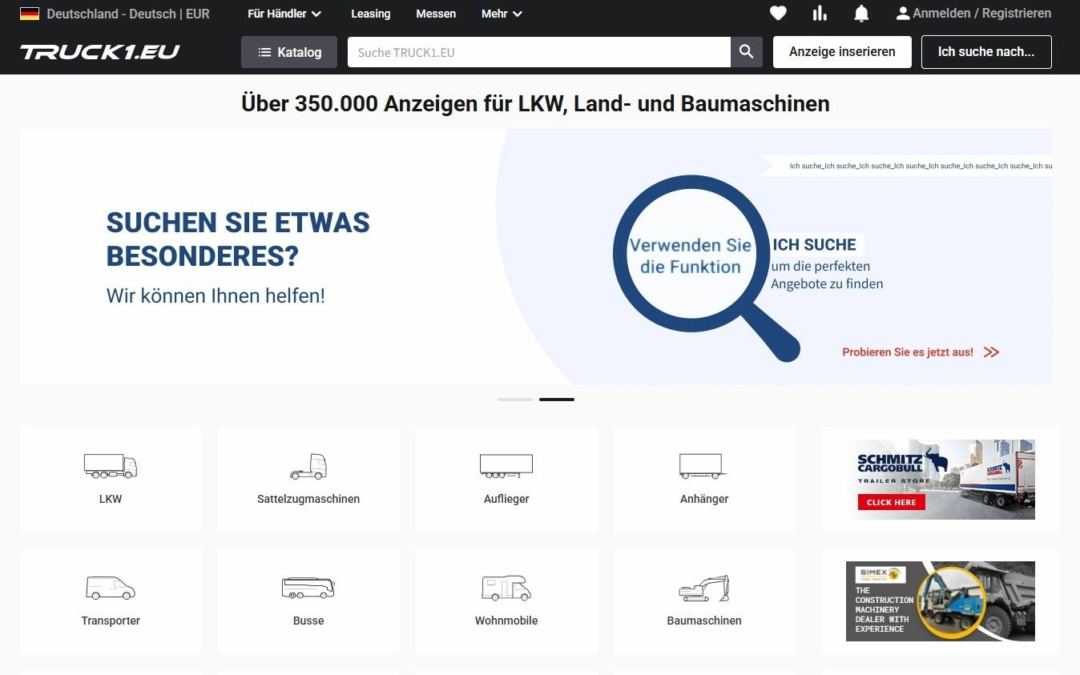 Truck1 – Sicherer und zuverlässiger Marktplatz für LKW und Nutzfahrzeuge