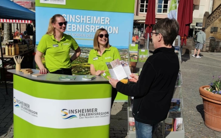 Die Sinsheimer Erlebnisregion präsentiert sich auf dem Wochenmarkt in Heilbronn