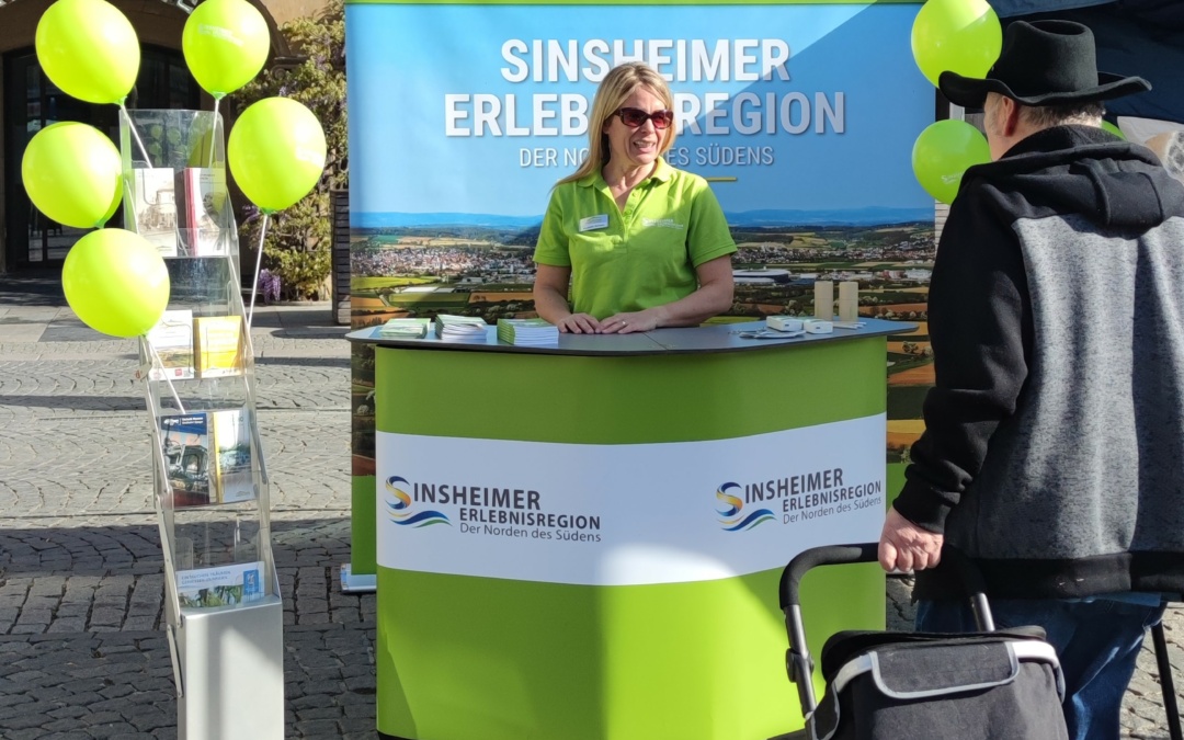 Die Sinsheimer Erlebnisregion präsentierte sich auf dem Wochenmarkt Heilbronn