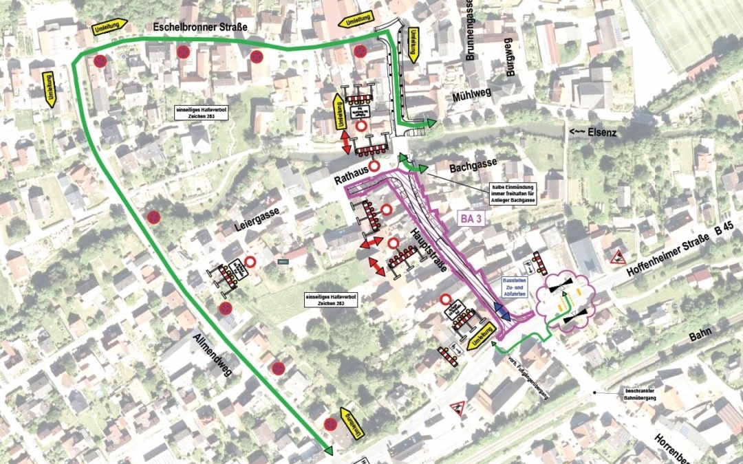 Zuzenhausen: Sanierung der Hauptstraße und Planungen für den Rathausvorplatz