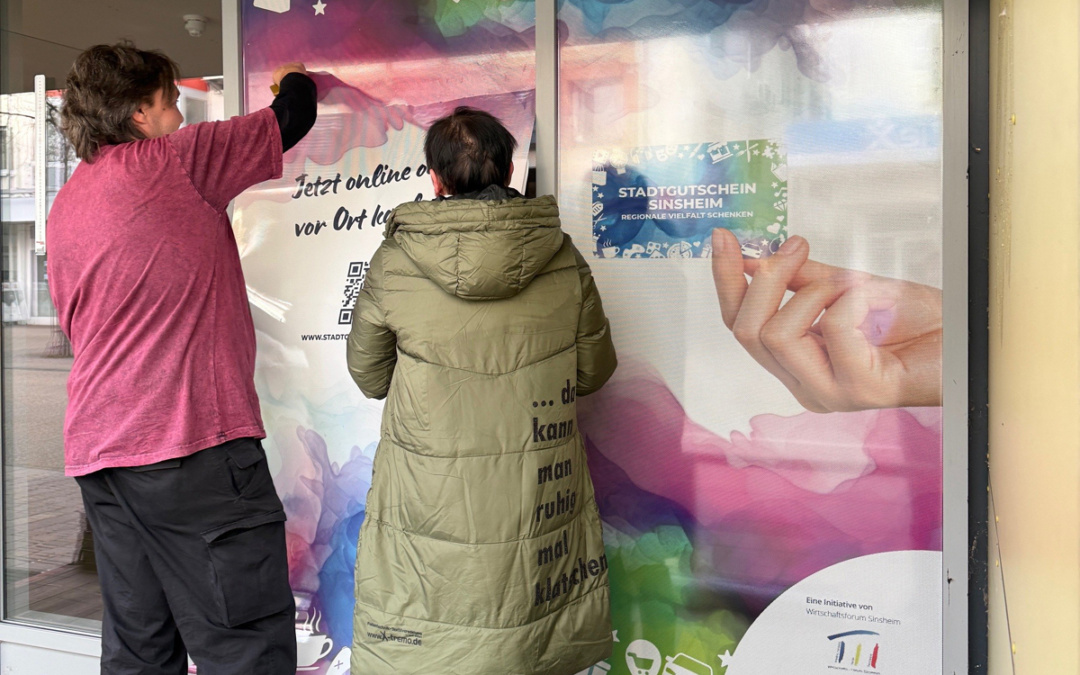 Stadt Sinsheim gestaltet Leerstand attraktiv und bewirbt Stadtgutschein