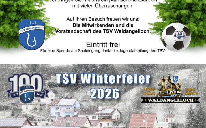TSV Waldangelloch lädt zur Winterfeier ein