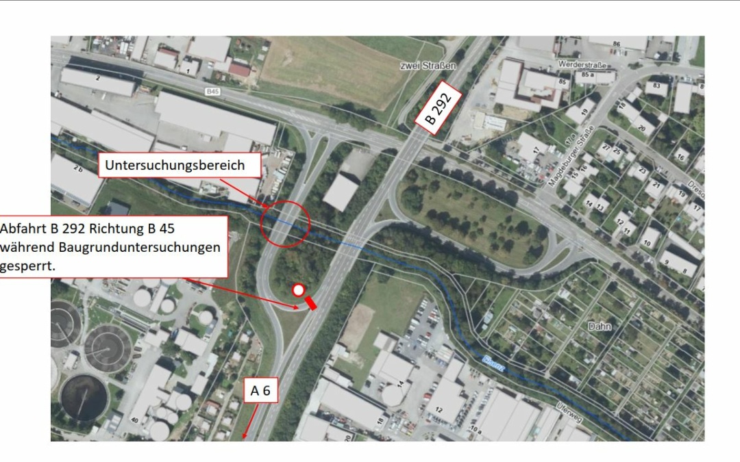 Erkundungsbohrungen für den geplanten Ersatzneubau