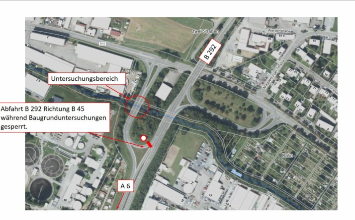 Erkundungsbohrungen für den geplanten Ersatzneubau