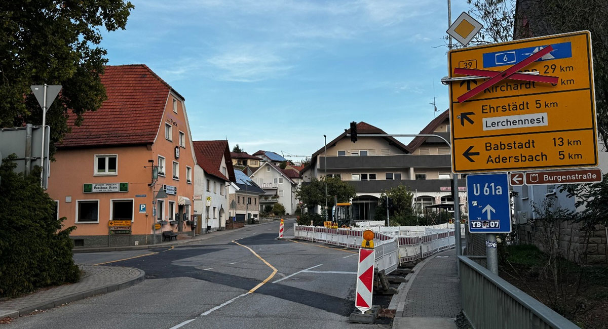 Bild Vollsperrung Steinsfurter_Herbst26 Steinsfurt